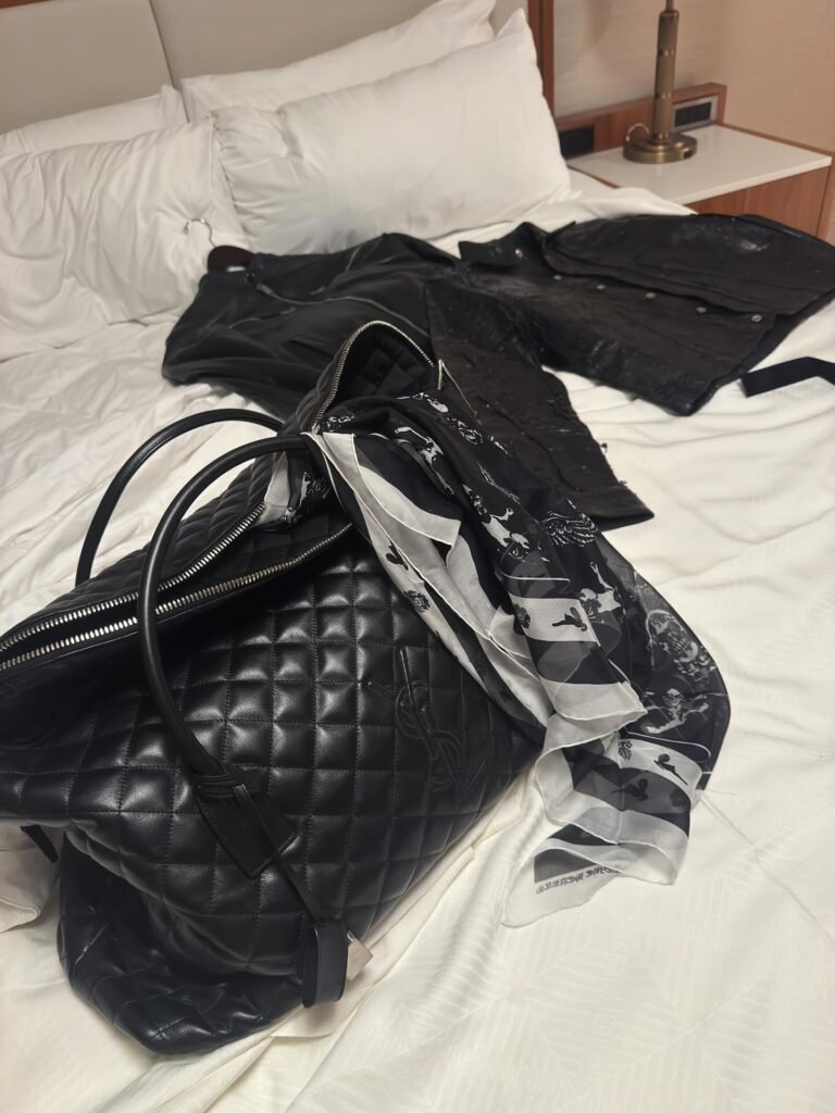 FELIP Scarf as a Twilly (Bag Accessory) - scarf from Chrome Hearts posted by @felipsuperior via instagram