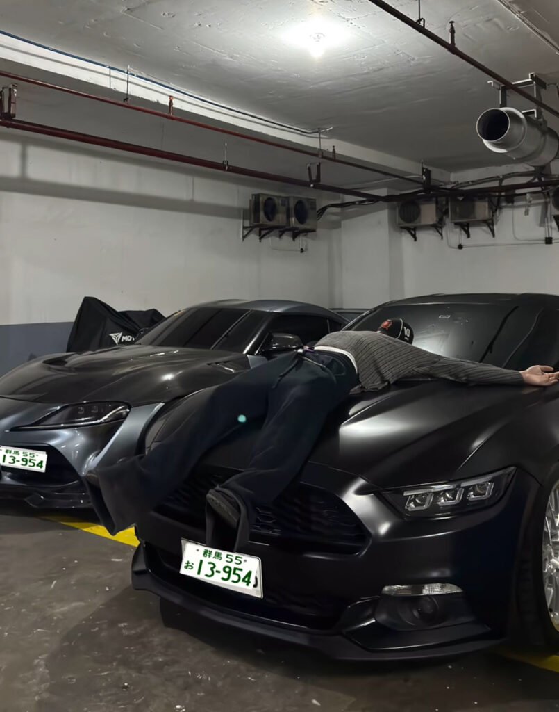 FELIP with his Toyota Supra and Ford Mustang