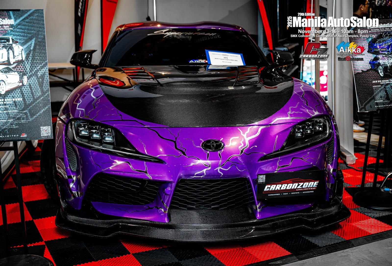 FELIP (SB19 Ken Suson) Toyota MK5 Supra in Carbonzone Unlimited | Red Octagon booth for the 29th Edition of the Manila Auto Salon November 13-16 2025 at the SMX Convention Center, Mall of Asia Complex