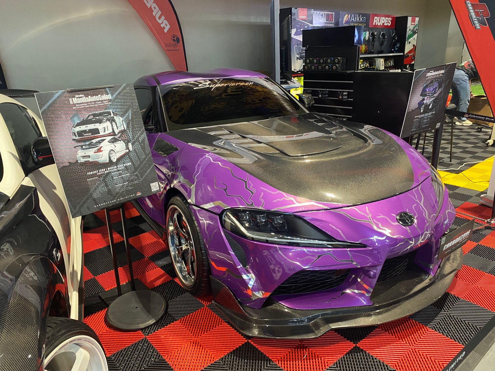 FELIP (SB19 Ken Suson) Toyota MK5 Supra in Carbonzone Unlimited | Red Octagon booth for the 29th Edition of the Manila Auto Salon November 13-16 2025 at the SMX Convention Center, Mall of Asia Complex